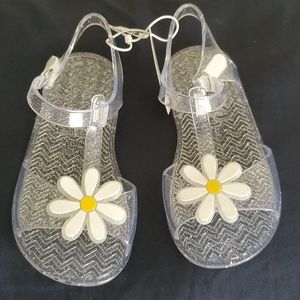 Little Girls Sz 8 Glitter Jelly Sandals | Old Navy
